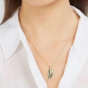 Gold Leaf Pendant Necklace (gold plated)